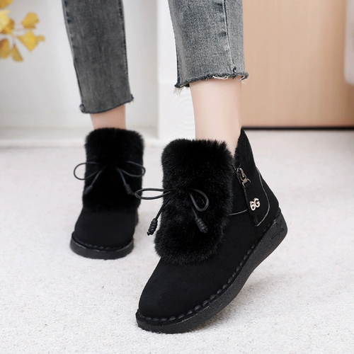 Нескользящие удерживающие тепло утепленные короткие сапоги с молнией, коллекция 2023