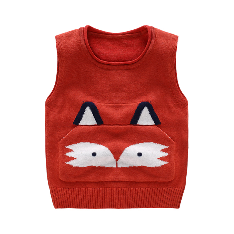 Baby woolen vest boys and girls knit autumn and winter baby vest spring and autumn outer wear vest children's sweater inner wear