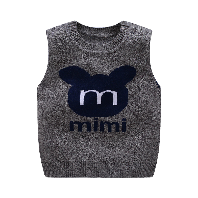 Baby woolen vest boys and girls knit autumn and winter baby vest spring and autumn outer wear vest children's sweater inner wear