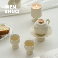 Японский кремовый заварочный чайник, чайный сервиз, брендовый комплект, чашка, послеобеденный чай, простой и элегантный дизайн