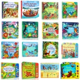 Самоуправляемая звуковая книга Usborne, оригинальная английская книжка с картинками, замечательная звуковая книга Usborne, звуки фермы, зоопарка