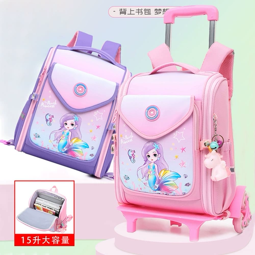 Ранец, сумка через плечо, водонепроницаемый детский чемодан для принцессы, начальная школа