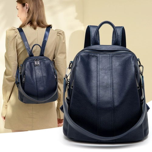Рюкзак, сумка через плечо, универсальная вместительная и большая кожаная сумка для путешествий, из натуральной кожи, 2021 года, в корейском стиле