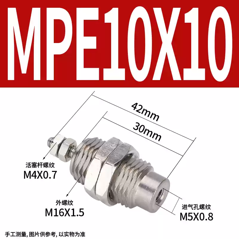 kềm bấm cáp mạng Xi lanh tác động đơn thu nhỏ ren ngoài có lò xo MPE/CJPB/4/6/10/15-5/10/15/20 thay vì SMC keo bắn súng