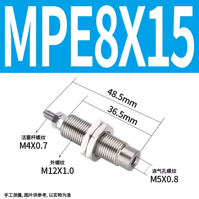 kềm bấm cáp mạng Xi lanh tác động đơn thu nhỏ ren ngoài có lò xo MPE/CJPB/4/6/10/15-5/10/15/20 thay vì SMC keo bắn súng