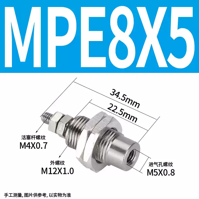 kềm bấm cáp mạng Xi lanh tác động đơn thu nhỏ ren ngoài có lò xo MPE/CJPB/4/6/10/15-5/10/15/20 thay vì SMC keo bắn súng