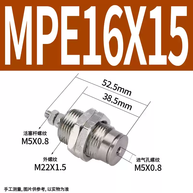 kềm bấm cáp mạng Xi lanh tác động đơn thu nhỏ ren ngoài có lò xo MPE/CJPB/4/6/10/15-5/10/15/20 thay vì SMC keo bắn súng