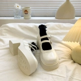 Ретро летняя обувь в английском стиле для кожаной обуви, высокая подходит с юбкой на платформе, туфли, в британском стиле