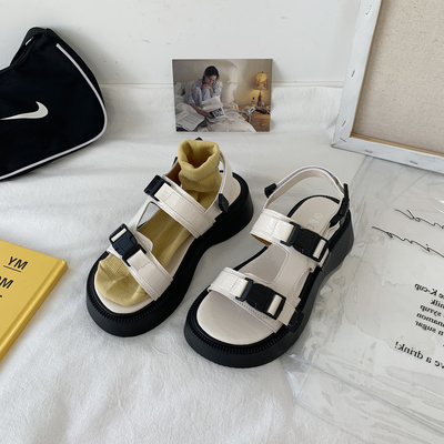 taobao agent Tide, white sandals, summer sports high universal footwear platform, 2022 collection
