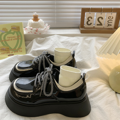 taobao agent Black Japanese footwear platform English style, 2022 collection, British style