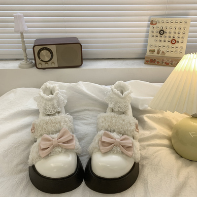 taobao agent Fleece demi-season design footwear platform, trend of season