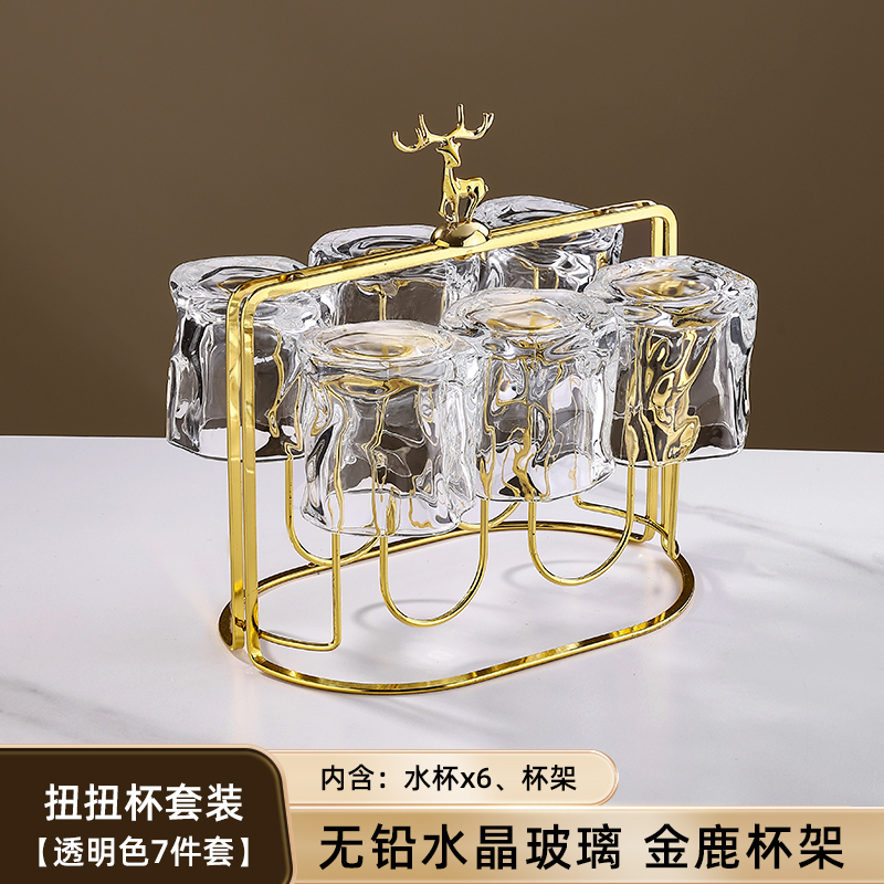 Transparent 6-Cup Elk Cup Holder