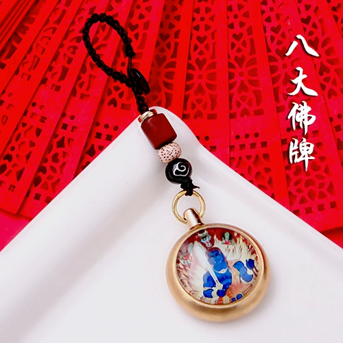 Светящийся латунный браслет с одной бусиной, брелок, ручка, украшение в руку, китайский гороскоп