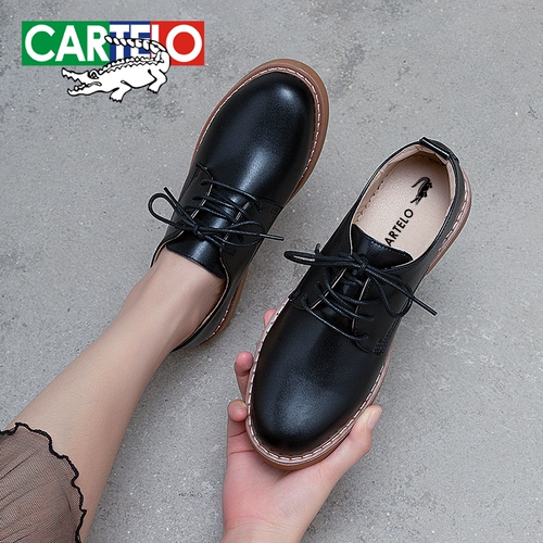 Обувь в английском стиле для кожаной обуви, утепленные рабочие туфли на платформе, в британском стиле, из натуральной кожи