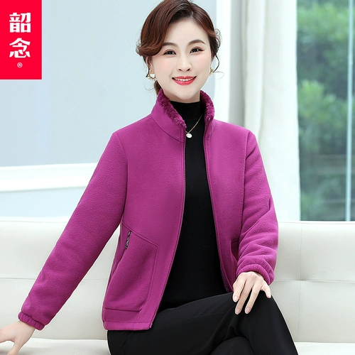 Демисезонный пуховик для матери, бархатная короткая куртка, осенняя флисовая толстовка, в западном стиле