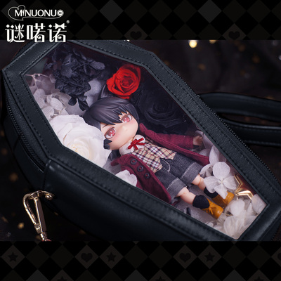 taobao agent [Flower arrangement tutorial] Mystery Nobo Rose Coffin lolita bag OB11 OB11 Clay BJD Out Package Storage