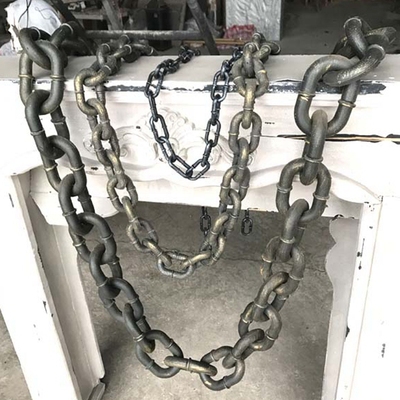 taobao agent Halloween iron chain secret room escape ghost house horror props decorative plastic prisoner iron chain film and television simulation tool