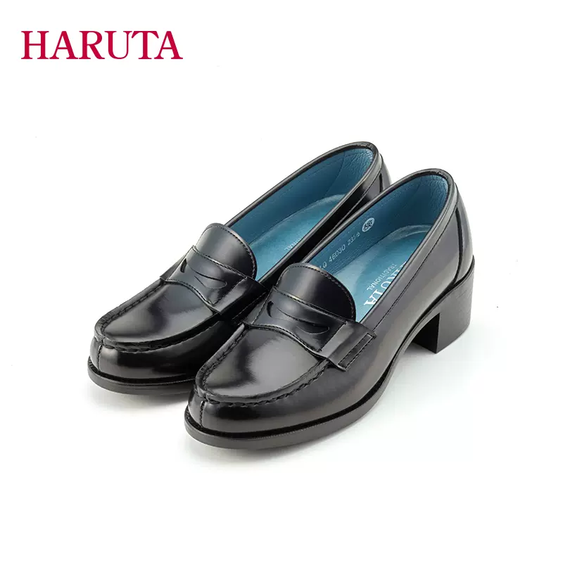 Haruta日系SF475牛皮鞋新款包鞋女學生百搭粗跟中跟jk制服樂福鞋-Taobao