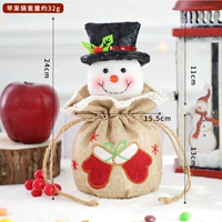 Гете вышитый яблочный мешок-сноумен (рекомендуется взрывными моделями)