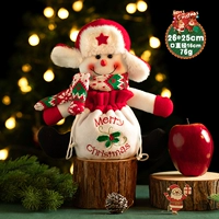 Стереоэмбюшнные яблочные сумки-сноумен (новогодний руд)