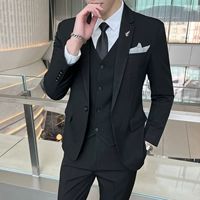 Черный жилет, штаны, рубашка, ремень, галстук, галстук-бабочка