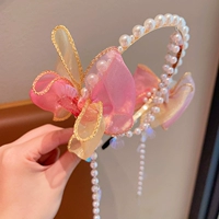 1#розовый обруч для волос