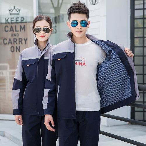 Хлопковый комбинезон, демисезонный лонгслив, светоотражающий пуховик, увеличенная толщина, мужской стиль