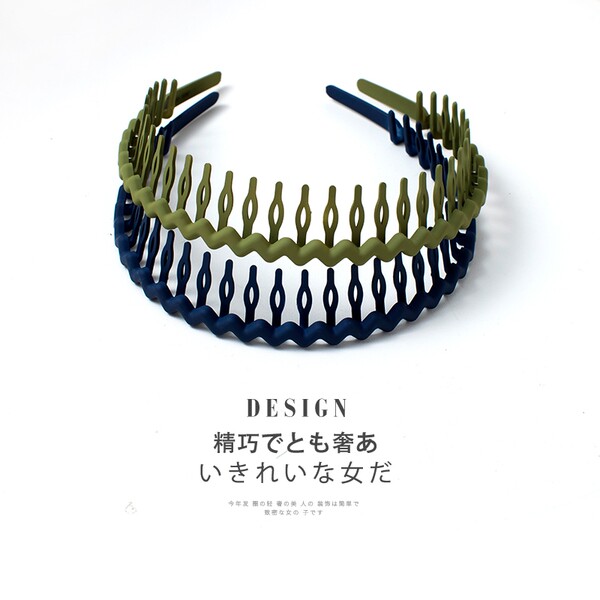 Ободок, безвредная зубчатая нескользящая высокая повязка на голову, Южная Корея, изысканный стиль