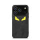 Supreme Black Alcantara Suede Luxury Leather Phone Case for iPhone 17, 16, 15, 14 and 13