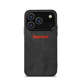 Supreme Black Alcantara Suede Luxury Leather Phone Case for iPhone 17, 16, 15, 14 and 13