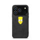 Supreme Black Alcantara Suede Luxury Leather Phone Case for iPhone 17, 16, 15, 14 and 13