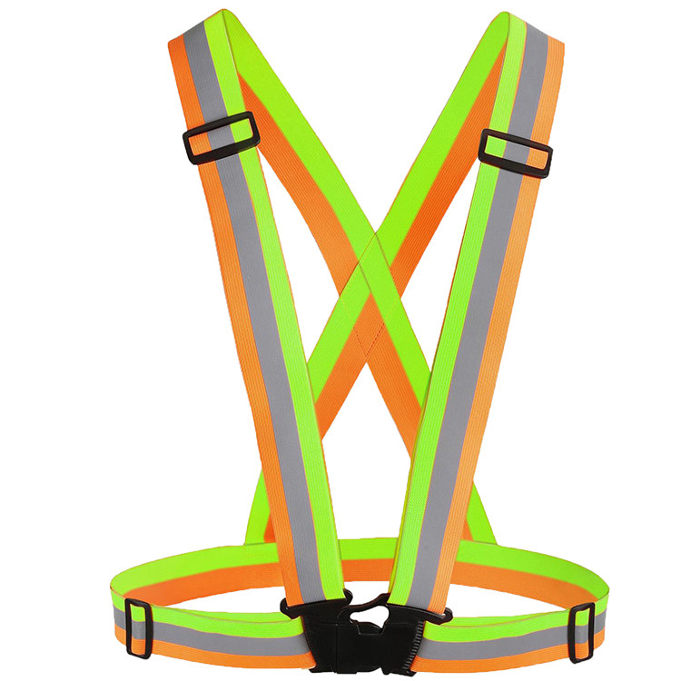 [USD 6.85] Reflective Vest Highlight Night Reflective Safety Suspender Elastic Reflective