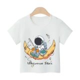 Детская хлопковая тонкая футболка с коротким рукавом, приятная телу цветная летняя одежда