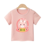 Детская хлопковая тонкая футболка с коротким рукавом, приятная телу цветная летняя одежда