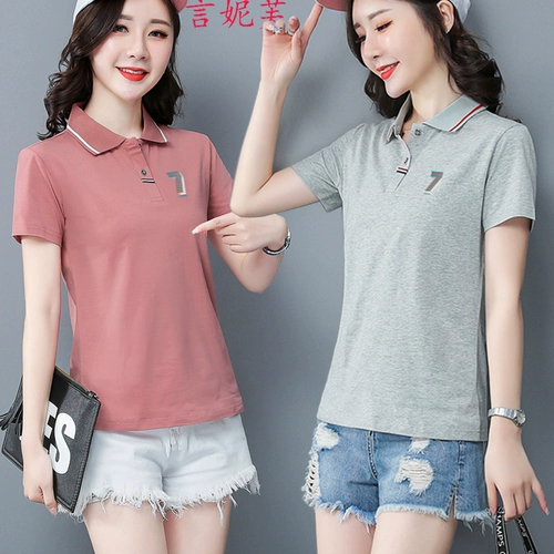 Летняя одежда для отдыха, хлопковая футболка polo, короткий рукав, в западном стиле, яркий броский стиль