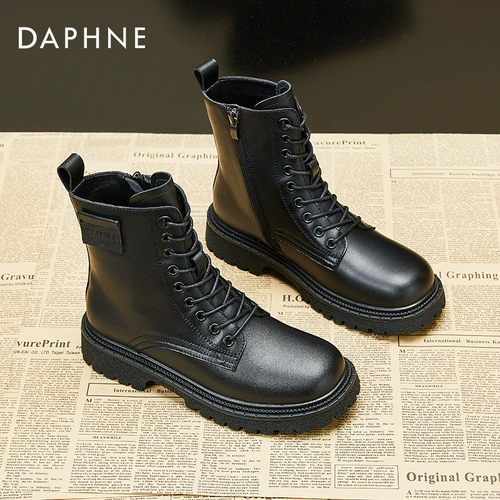 Martens, утепленные короткие сапоги в английском стиле, ботинки на платформе, из натуральной кожи, 2021 года, в британском стиле