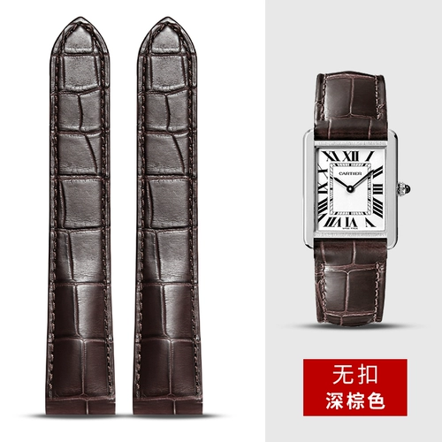 Cartier, ремешок для часов, оригинальный складной танк для ключей подходит для мужчин и женщин, из натуральной кожи, крокодил