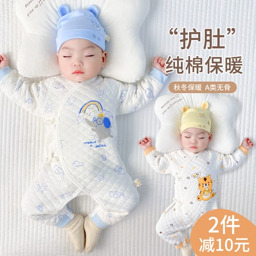 Зимний хлопковый удерживающий тепло стеганый детский комбинезон для новорожденных для младенца