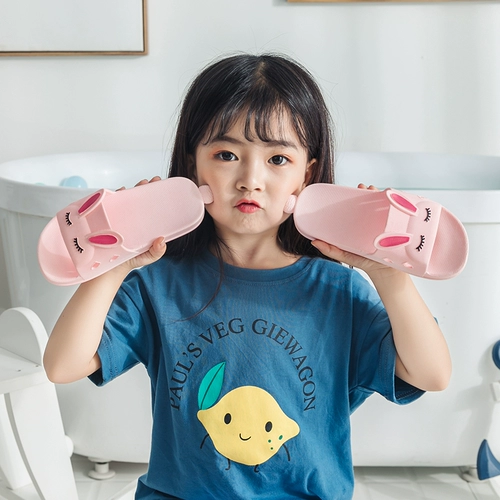 Детские нескользящие тапочки для мальчиков, мультяшные милые слайдеры, мягкая подошва