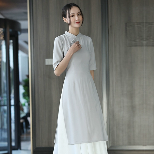 Китайский в стиле отель официант рабочая одежда мужская и женская пять точковых рукава Древнее стиль Весеннее лето Государства.