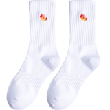 Tide, мужские демисезонные хлопковые дезодорированные белые спортивные носки, средней длины, впитывают пот и запах, высокая талия