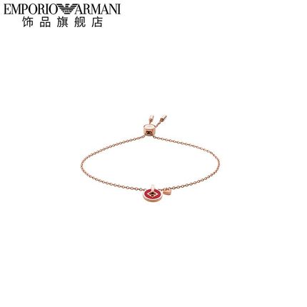 Armani阿玛尼新春系列红色铜钱手链项链精致礼物母亲节送妈妈