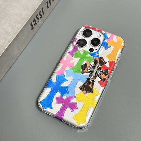 Chrome Hearts Cross Stitched Pro/Plus/Max/Air – 17, 16, 15, 14, 13 iPhone Case