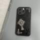 Trendy Chrome Hearts Black Leather Cross Pattern Phone Case for iPhone 17, 16, 15, 14, 13 and 12