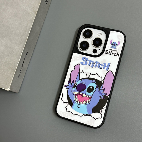 Stitch Cartoon Girls Anti-Fall Plus/Pro/Max – 16, 15, 14, 13, 12 iPhone Case