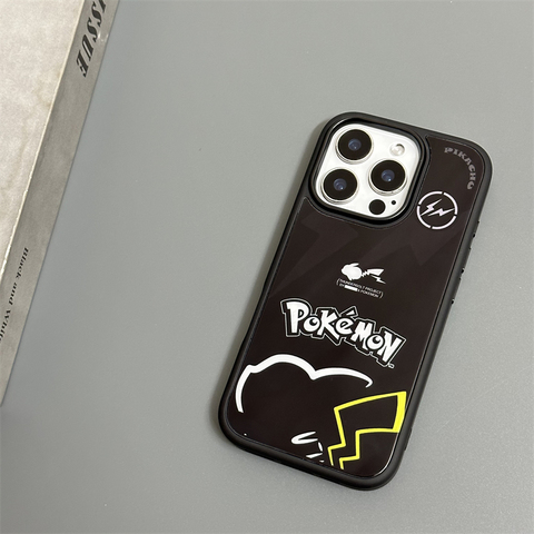 Pikachu Anime MagSafe Black & Yellow Cartoon Plus/Pro/Max – 16, 15, 14, 13, 12 iPhone Case