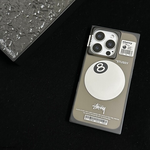 Stussy 8 Ball Smoky Grey Metallic iPhone Case