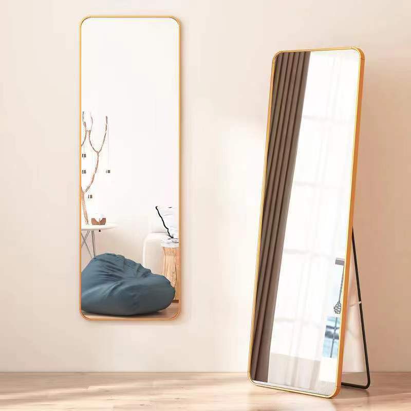 Mirror for home use, full body dressing mirror for girls, bedroom fitting, wall hanging, wall pasting, internet celebrity makeup, wall hanging, three-dimensional floor mirror (1627207:23829443846:color classification:Ultra clear explosion-proof large rou