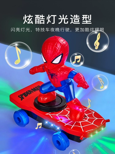 Электрический детский самокат для мальчиков, транспорт, игрушечная машина, Человек-паук