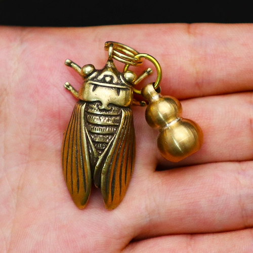 Латунная подвеска подходит для мужчин и женщин, брелок, браслет с одной бусиной, на удачу